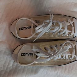 Women's Size 9 Clear See Thru Converse 