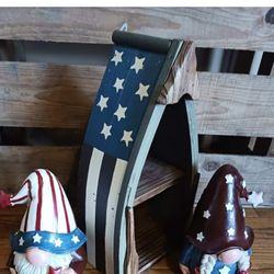 Gaeden Decoration  Set Knomes 6"/Canoe 11"