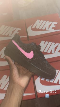 Nike Air Force pink glitter