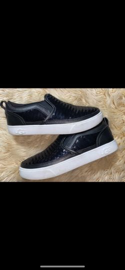 Black Sequin Ugg Slip On Shoes Youth Size 4 Caplan
