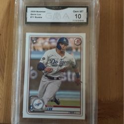 Gavin Lux 2020 Bowman Grade 10