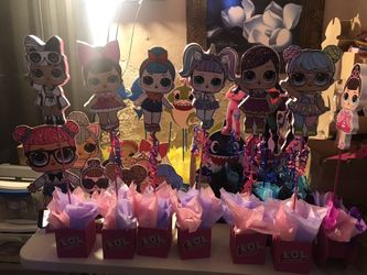 LOL Birthday Party Center Pieces 3 x $25