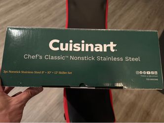 Cuisinart Chef’s Classic Stainless-Steel Nonstick Skillet Set