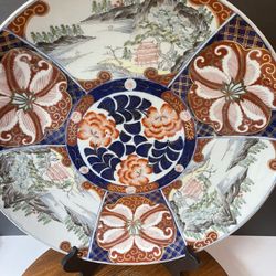 Japanese Hand Made Antique Big Plate 