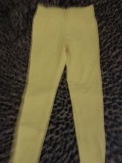 NEW Slming Options Yellow Leggings Sz Small 