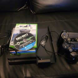 Ps4 W/ Games And Back Of TV Mount