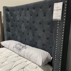 Cierra Dark Color Queen/King Upholstery Bed /P