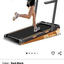 16% Incline Walking Pad Treadmills for Home Small, 4-in-1 Under Desk Treadmill with Handles, Foldable Treadmill with 2.5 HP Quiet Brushless, 330 LBS C