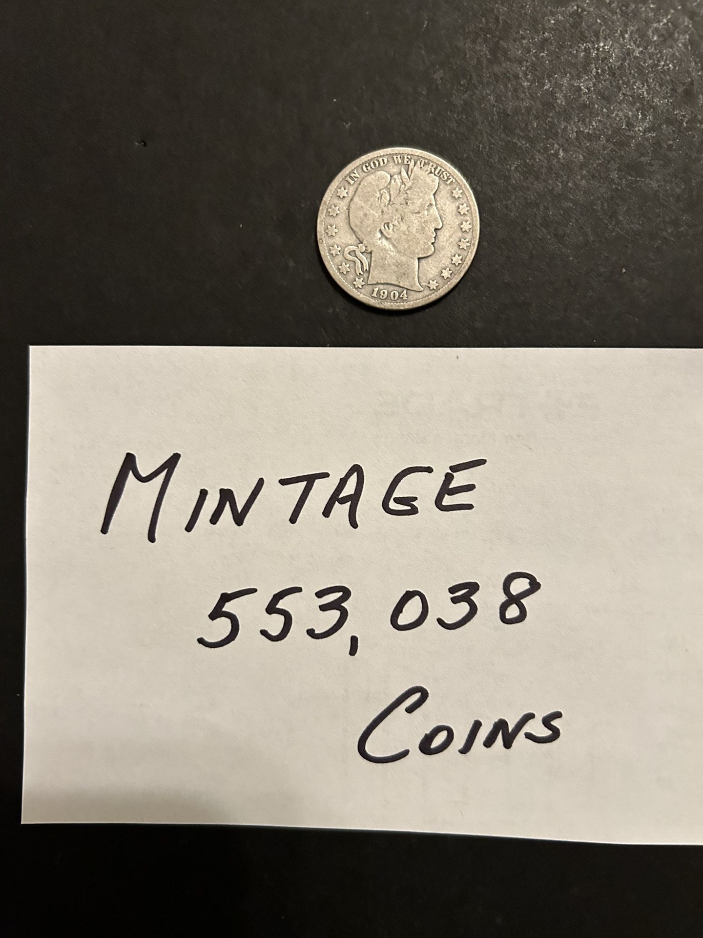 Coin 1904S Barber Half Dollar – Only 553,038 Coins Minted – San Francisco Mint