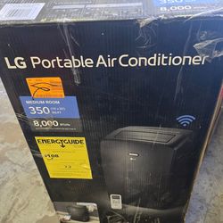 LG 8,000 (DOE) BTU 115-Volt Portable Air Conditioner Cools 350 Sq. Ft. with Dehumidifier and Wi-Fi in Gray