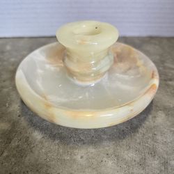 Green and Brown Onyx Candle Holder