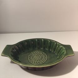 Savinio Green/Brown Stoneware Casserole