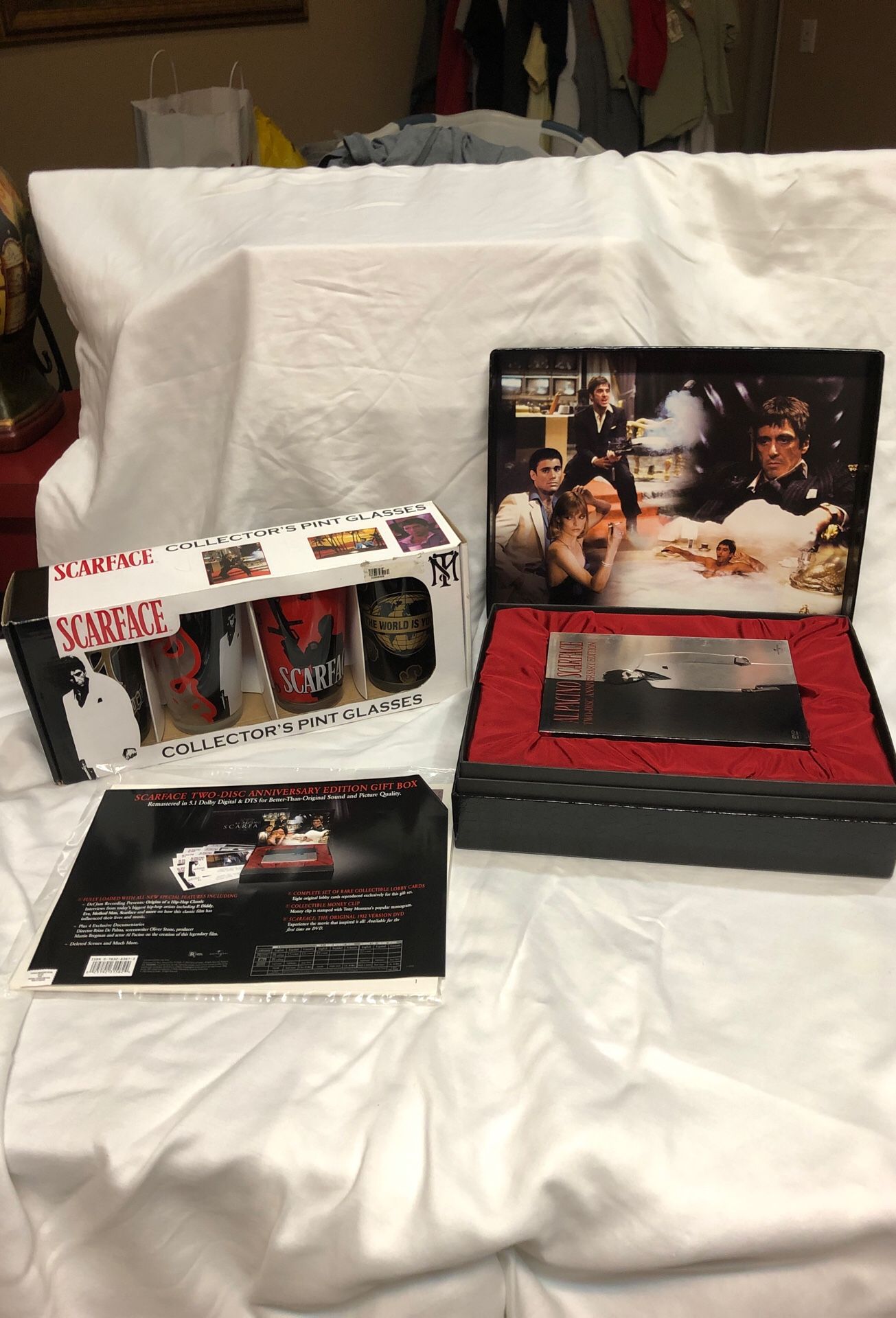 Ultimate Scarface Collection 2 Disc DVD Anniversary Edition Gift Box with Collector’s Pint Glasses