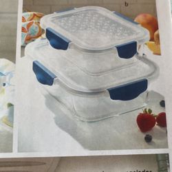 Lock Fresh 4 Piece Rectangular Storage Set 