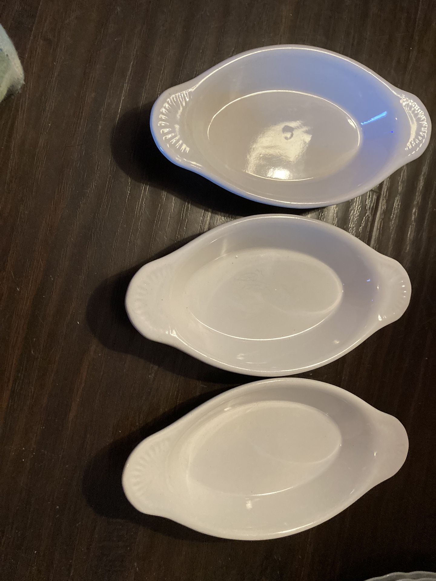 Set Of 3 Vintage ULTIMA Large Oval Augratin Baking/Serving Dishes