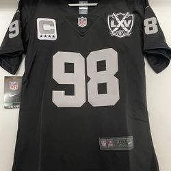 Women Raiders Bowers 98 Black Home Jersey 