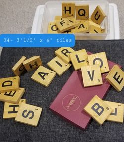 Vintage Scrabble Game And Party Decor Tiles