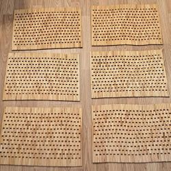SET OF 6 Wooden Placemats EUC