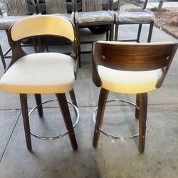 Set Of 2, 26” Swivel Bar Stools 