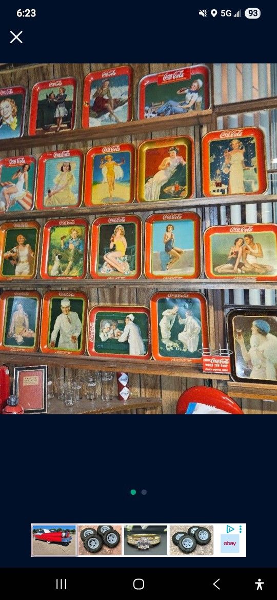 VINTAGE COKE TRAYS SIGNS