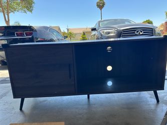 Gray/black TV console