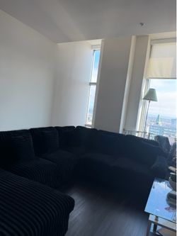 Black L Shape Sofa