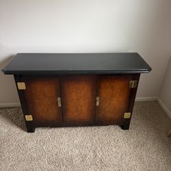 Solid wood buffet with granite top