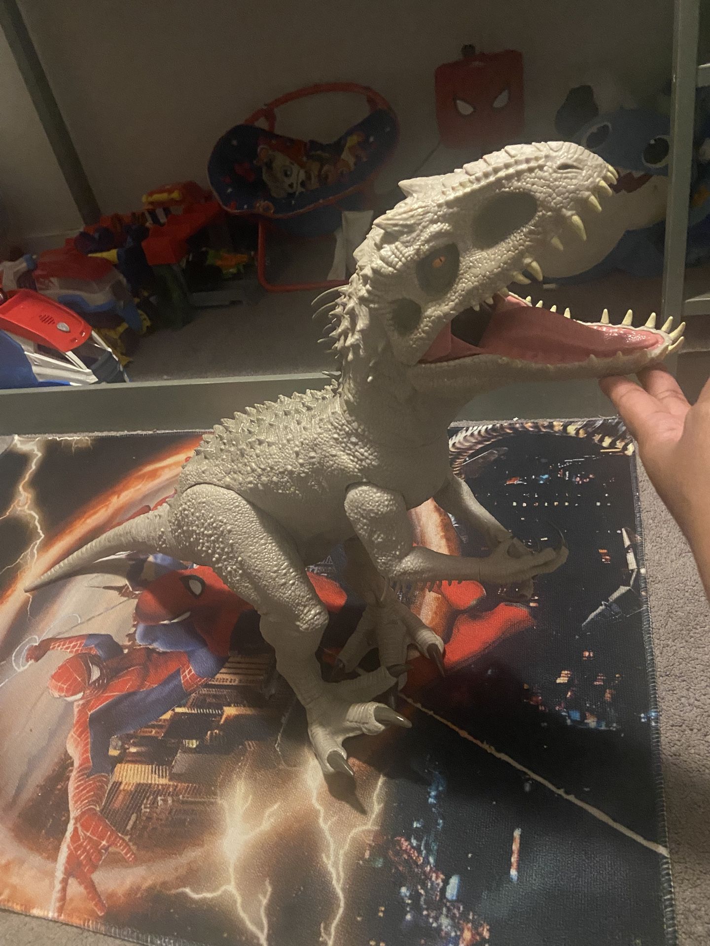 Huge Dinosaur With Mouth Opening To Swallow Smaller Dinosaurs