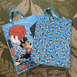 Two Brand New Mickey Mouse Gift Bags, Large Size