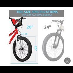 Hycline 2-Pack Mountain Bike Tires Set: 20/24/26/27.5-inch Folding Replacement High-Performance Wear-Resistant Bicycle Tires and Pair Inner Tubes with