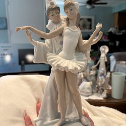 LLADRÓ CARNIVAL COUPLE BALLERINAS 1974-95 PORCELAIN FIGURINE 4882M