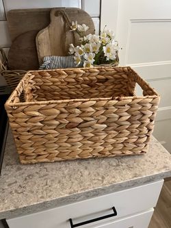 Large Woven  storage basket $10