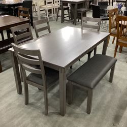 Bridson 6pc Rectangular Dining Room Table Set