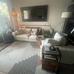 Create And Barrel Two Piece Modular Oceanside, Low Profile Sectional