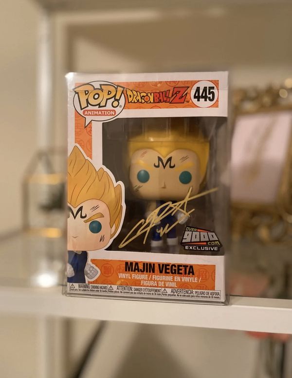 funko pop majin vegeta signed