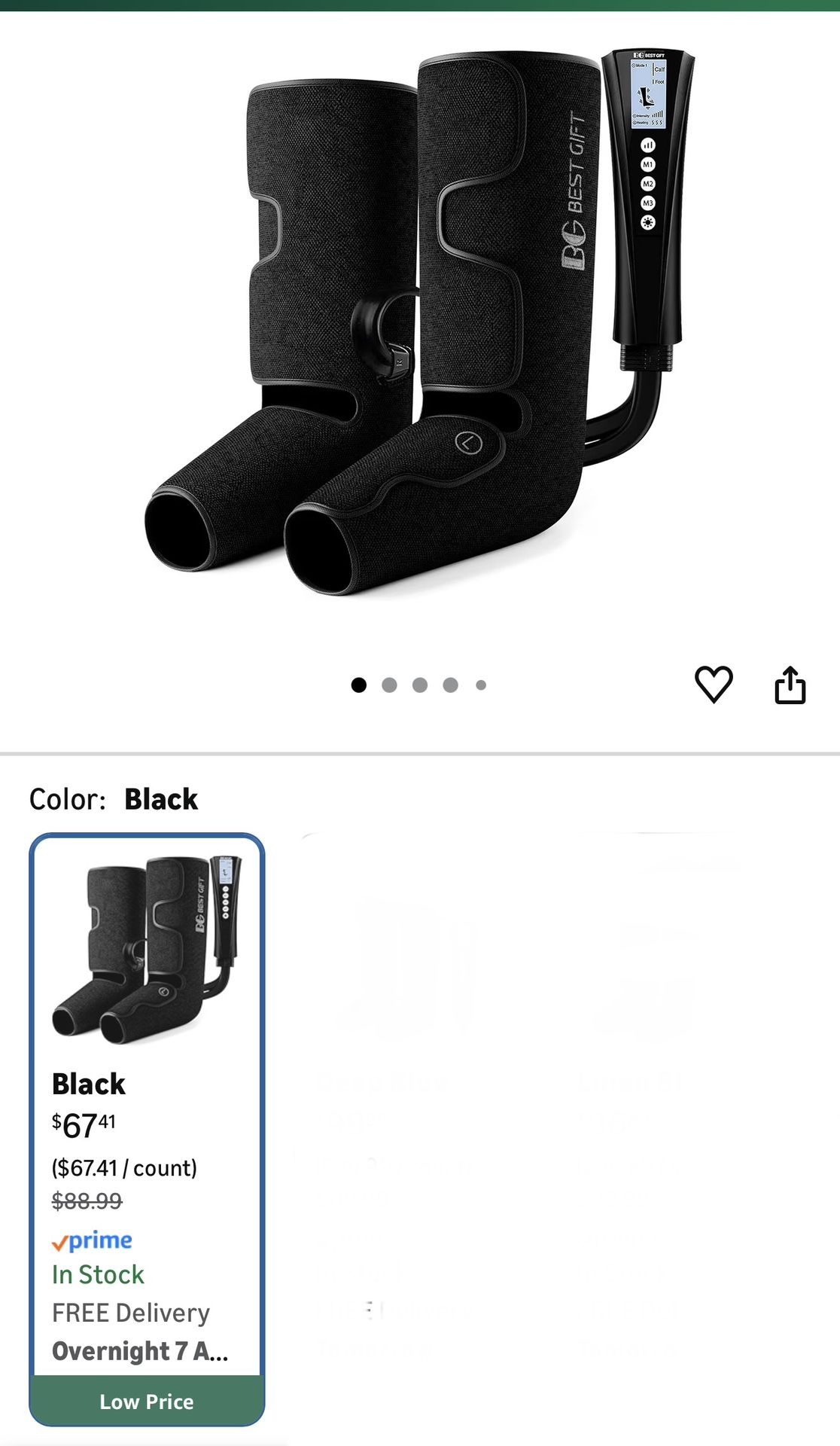 Dad Mom Men Women Christmas Mothers Day, Fathers Day, Air Compression Massager with Heat for Foot, Leg, Calf, Thigh, Knee, Helpful for Vericose Veins,