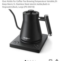 Like New Modern Electric Tea Kettle + Pour -Over Coffee Craft