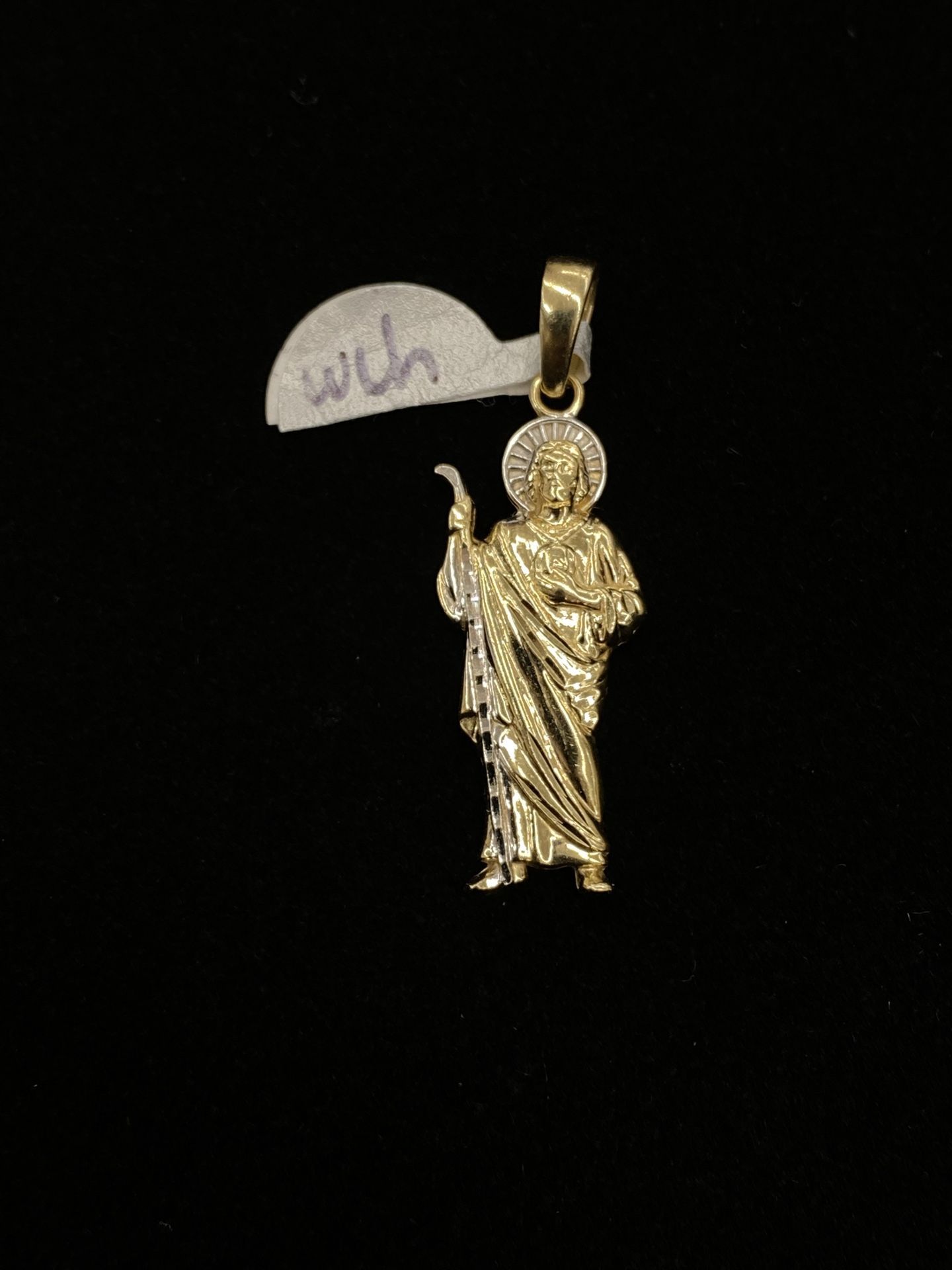 $325 Two Tone Gold San Judas Saint Jude Charm