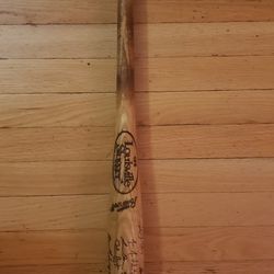 1995 Princeton Reds Team Autographed Louisville Slugger Baseball Bat 