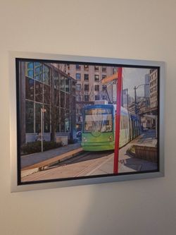 Seattle SLU Streetcar Framed Art – Custom Museum Glass Framing