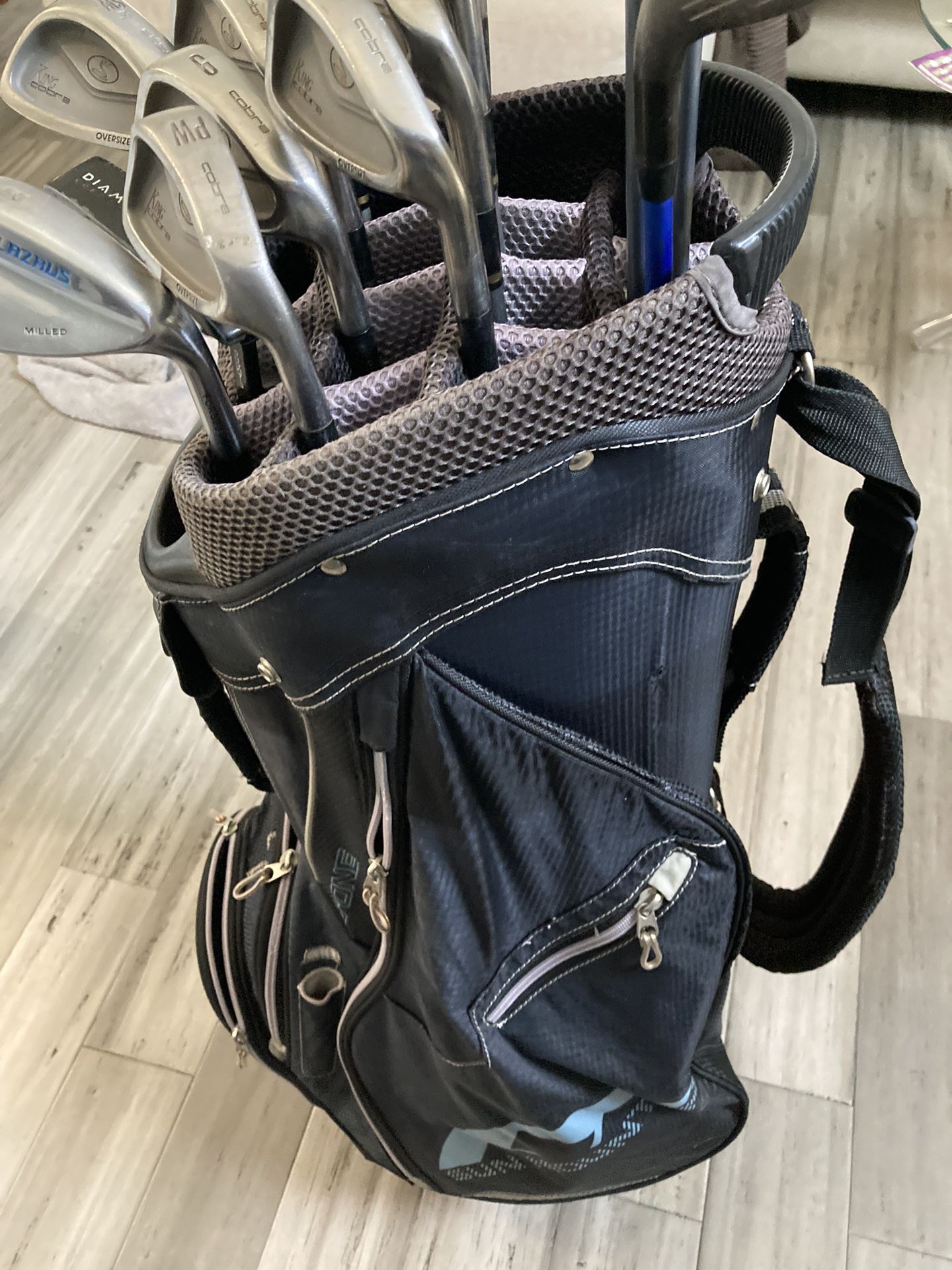 COMPLETE NAME BRAND GOLF CLUB STARTER SET IRONS WOODS DRIVER HYBRID WEDGES PUTTER BAG CALLAWAY