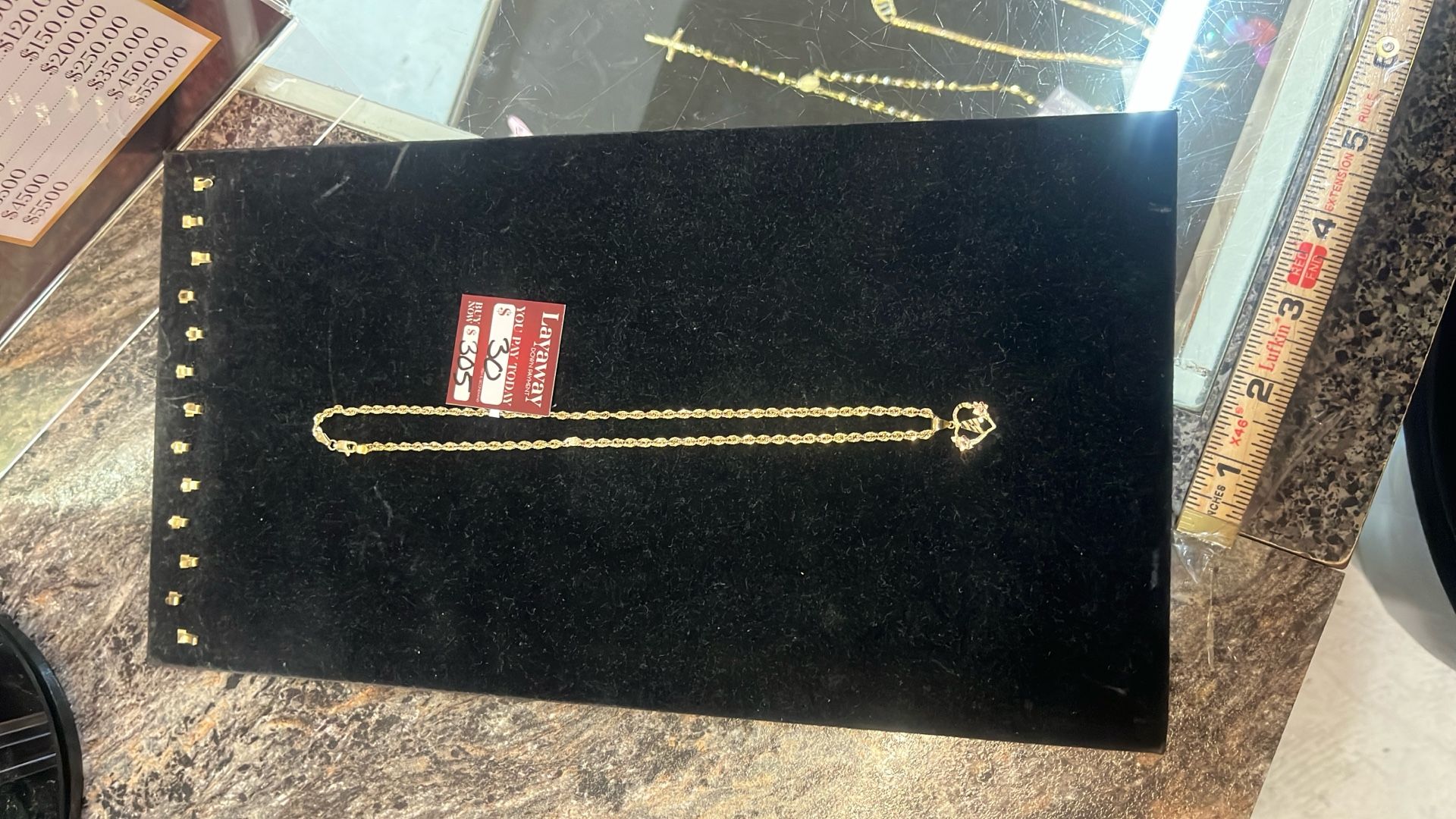 10k Gold Rope Chain W/ “A” Pendant