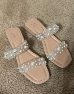 A New Day Pearl Strap Flat Sandals from Target