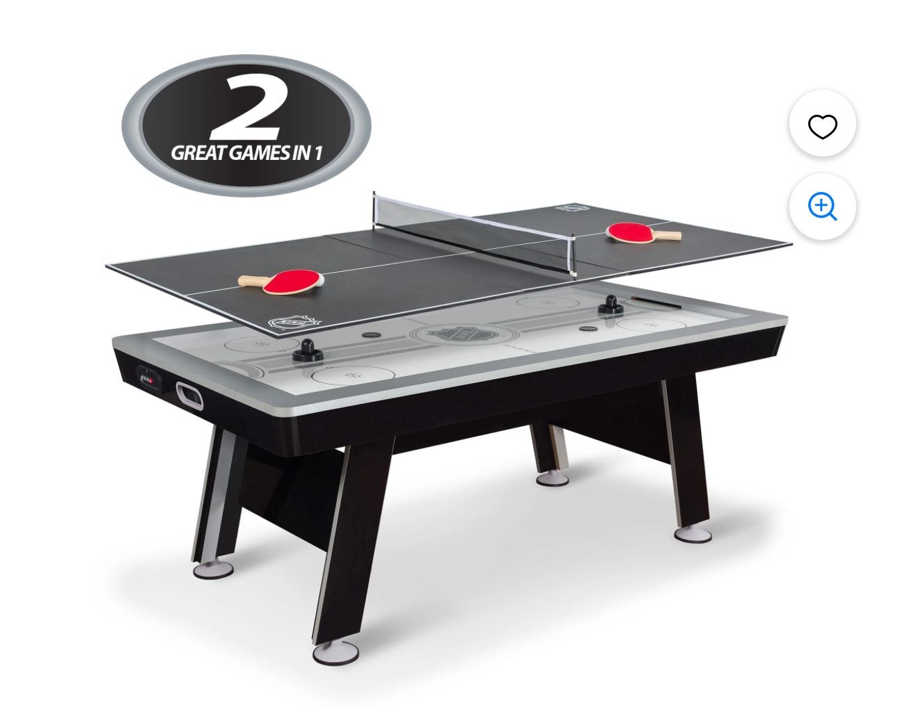 2-in-1 Air Hockey and Table Tennis Table