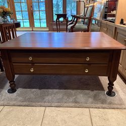 Custom mahogany coffee table