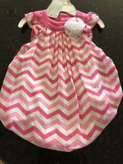 Chevron chiffon bubble 6-9M New.