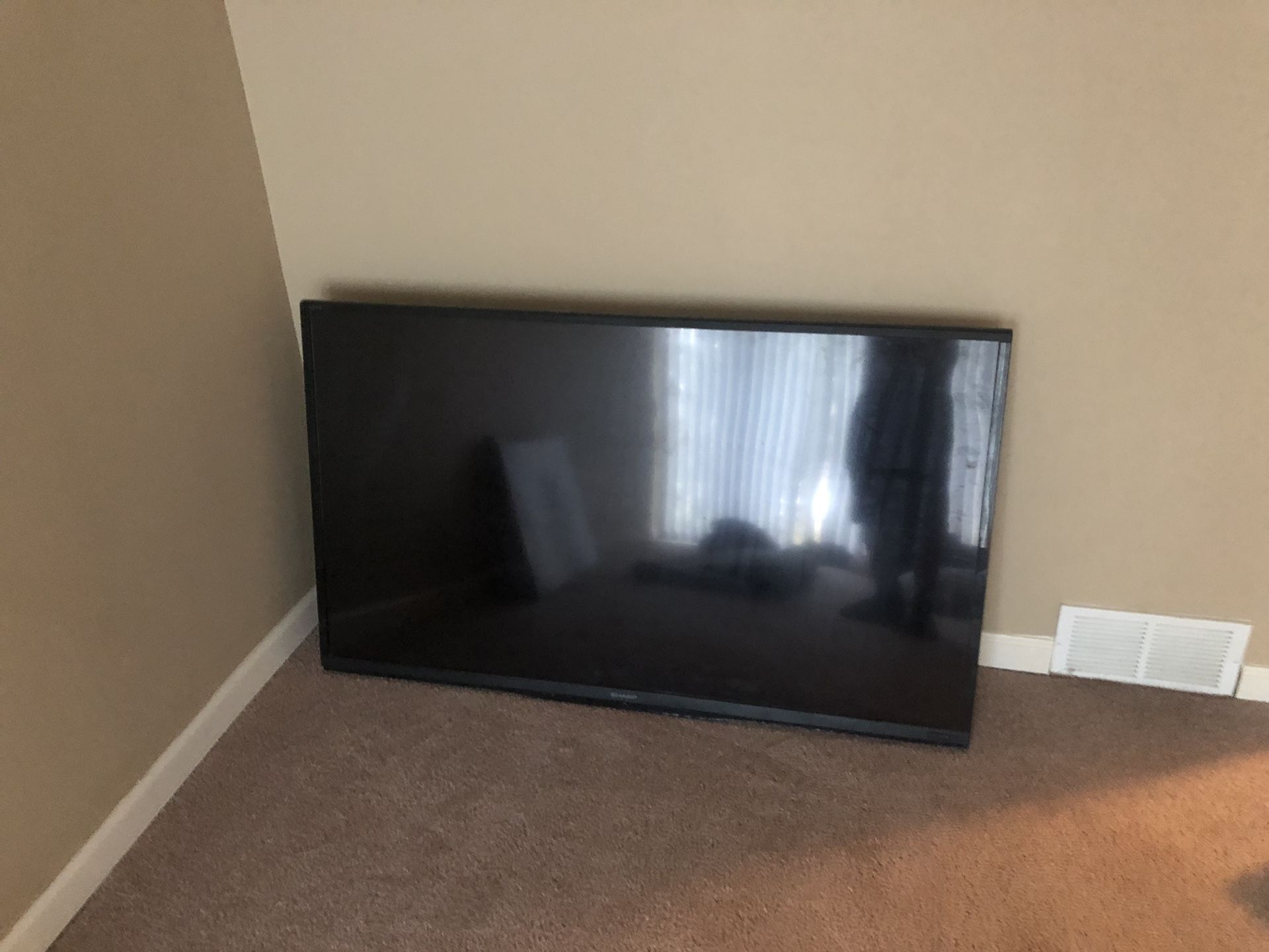 65 inch wall mount sharp tv need gone today 350 obo