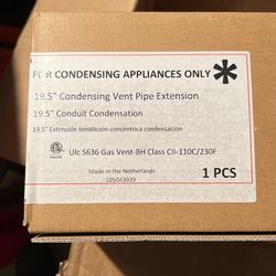 Rinnai 224079PP 191/2” Vent Pipe Extension for Condensing Tankless - White