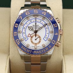 Rolex Yacht-Master II 116681 Mercedes Hands 18k Rose Gold