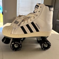 Adidas Superstar 82 Roller Skates White Black US 8.5 Quad Skates Originals NEW